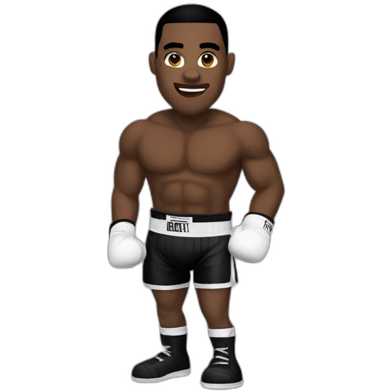 Boxer with black gloves and trunk  emoji