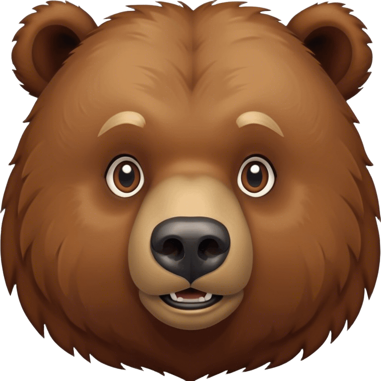 Realistic grizzly bear portrait  emoji