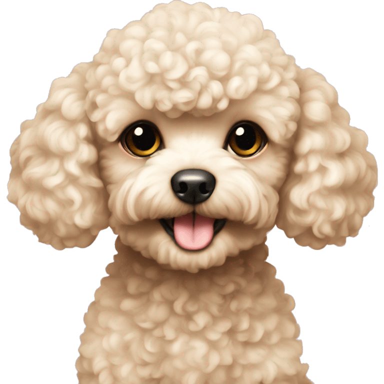 Toy poodle cream emoji