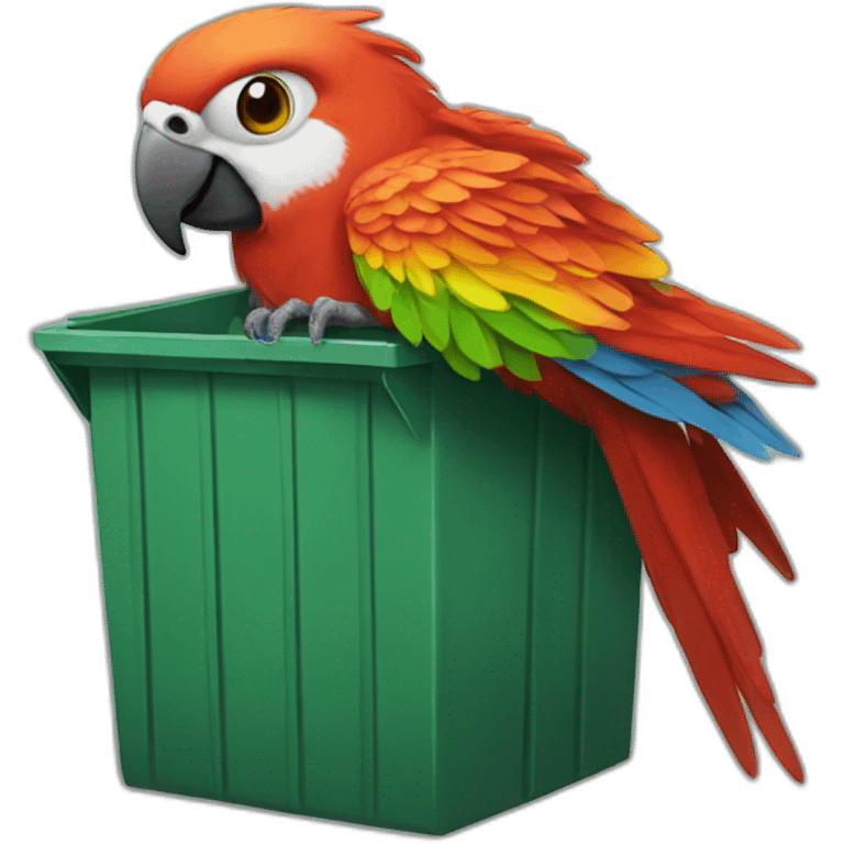 parrot-dumpster-fire emoji