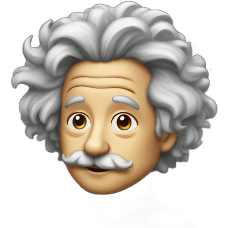 einstein with a galaxy like hairstyle emoji