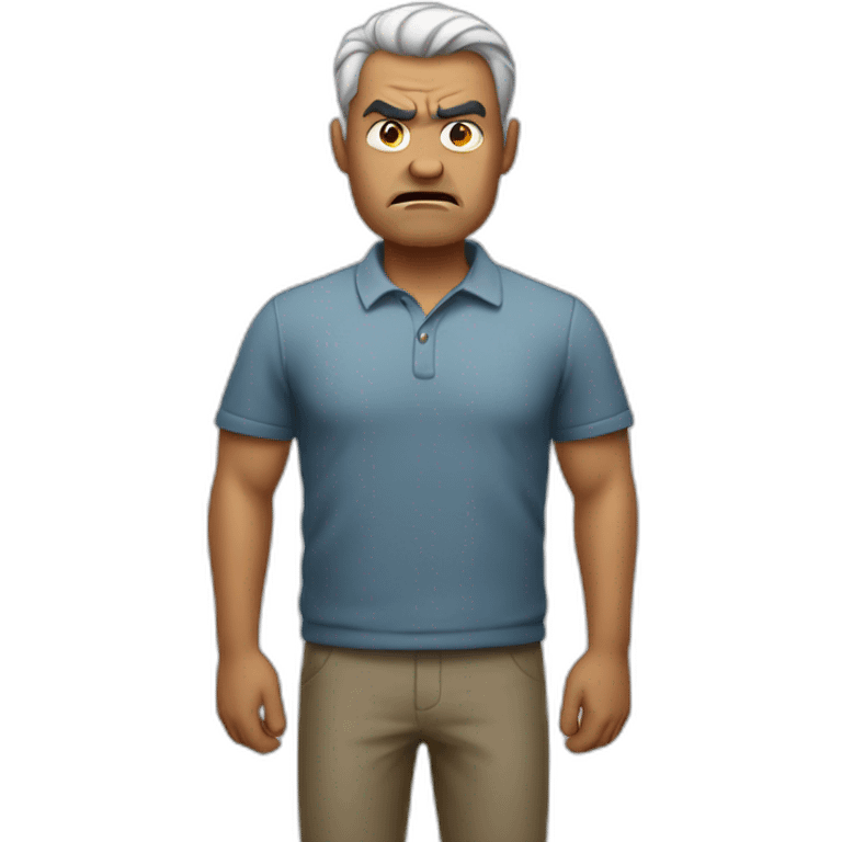 angry man standing emoji