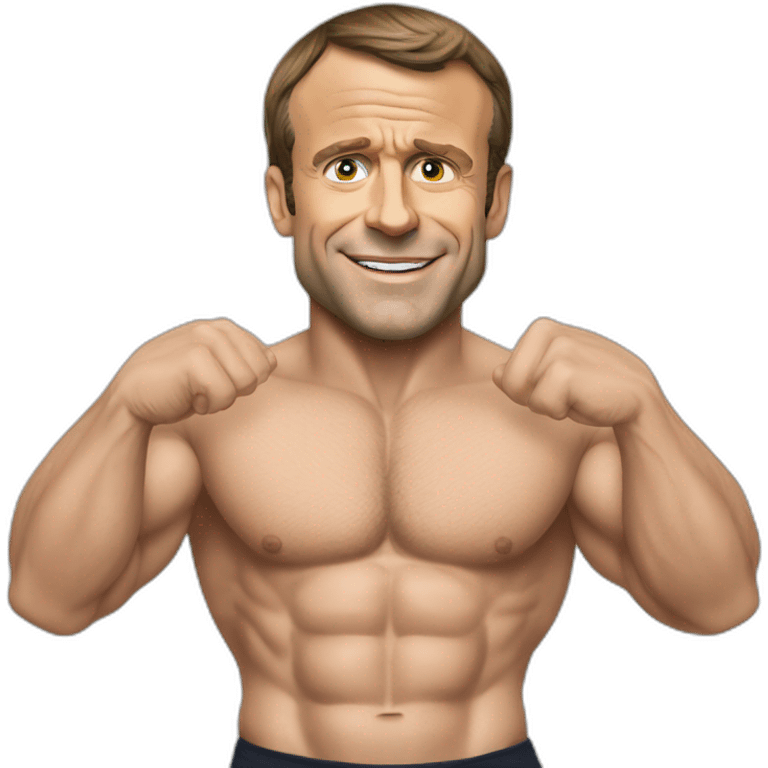 Emmanuel Macron musclé emoji