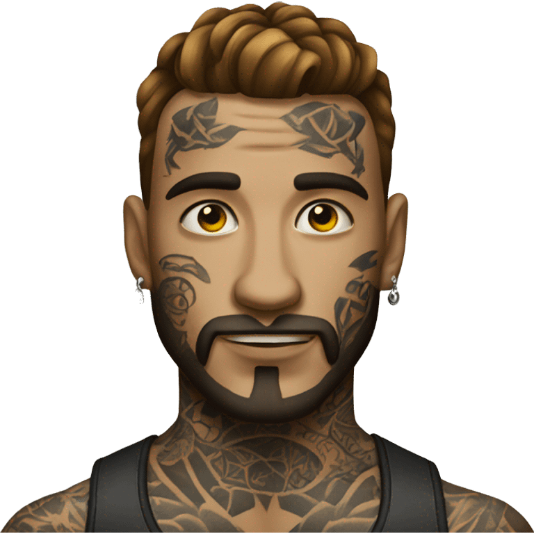 tattooed man very attractive emoji