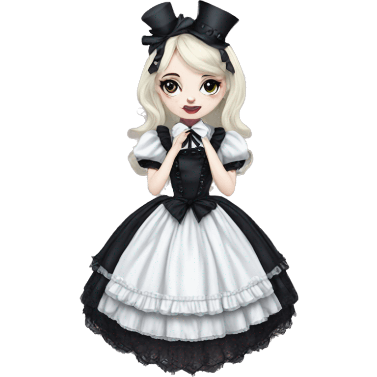 alice in wonderland gothic lolita look emoji