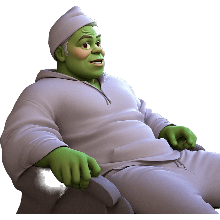 green skin boy sitting indoors emoji