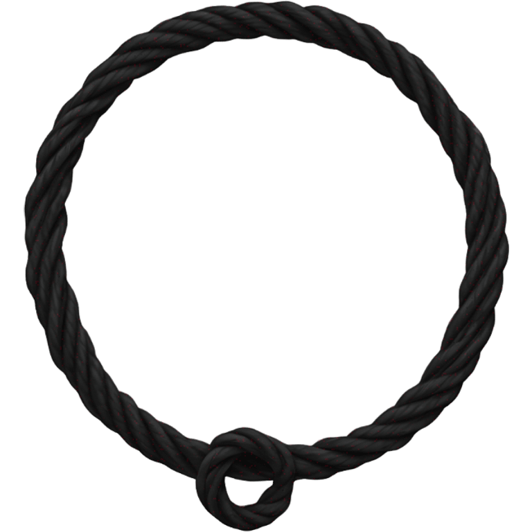 spinning rope, black, circle emoji