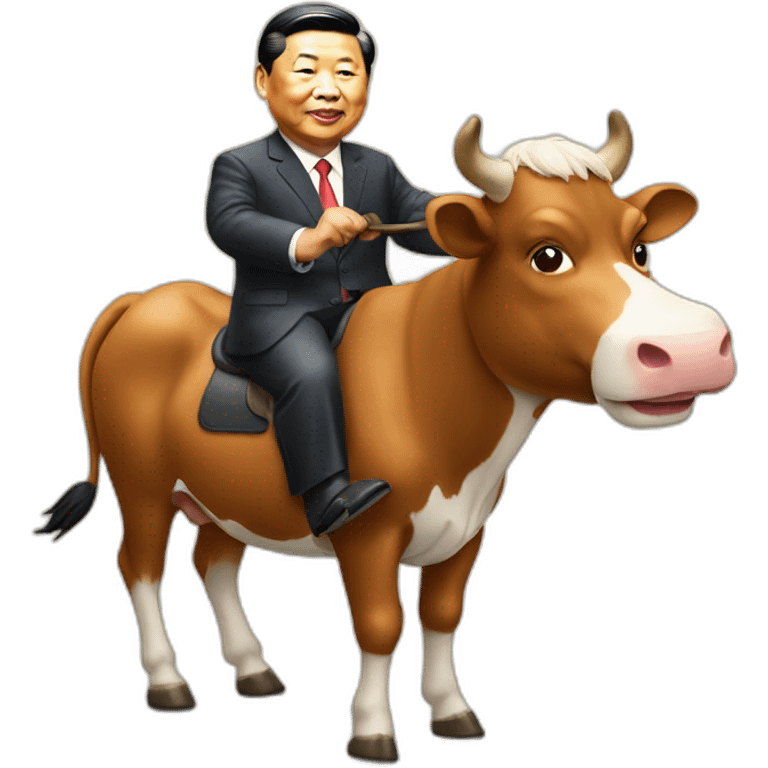 xi jinping riding a cow emoji