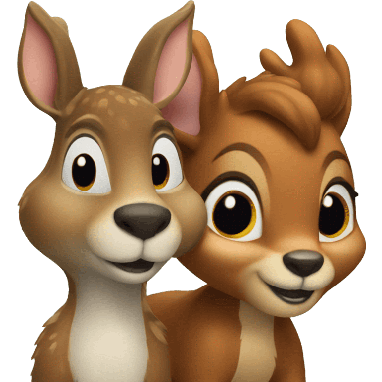 deer and squirrel dating emoji