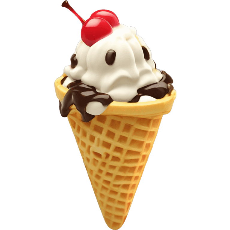 banana split sundae ice cream in waffle bowl emoji