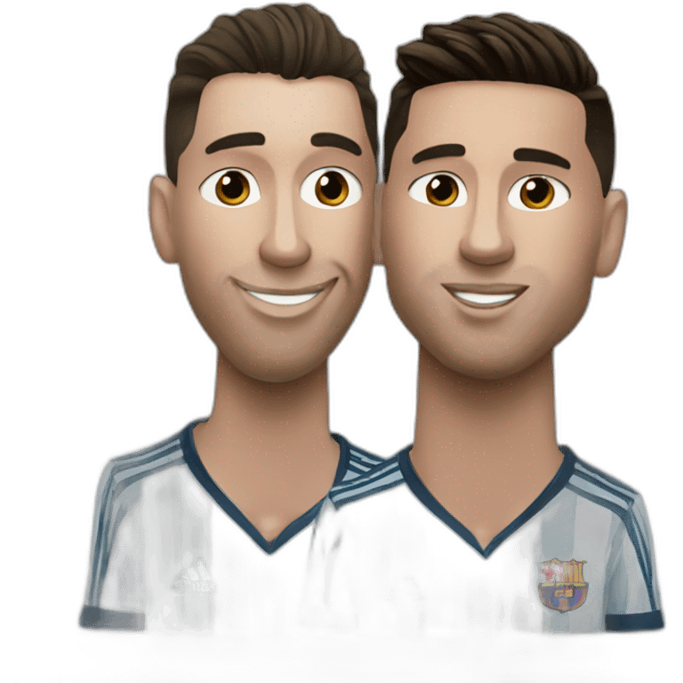 ronaldo kissing messi emoji