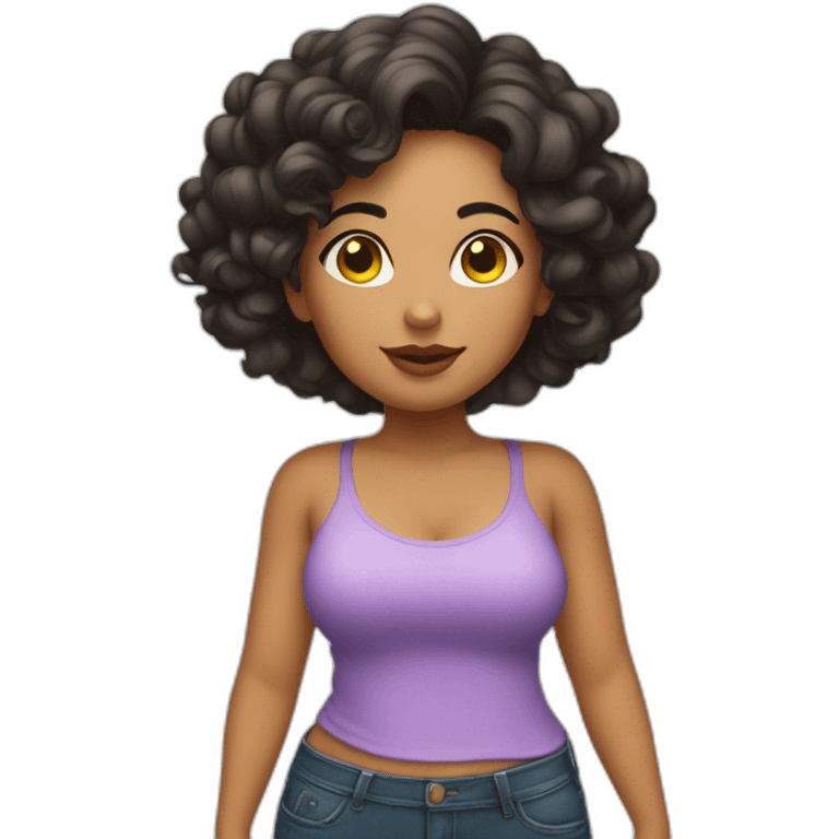 Curvy Latina girl emoji