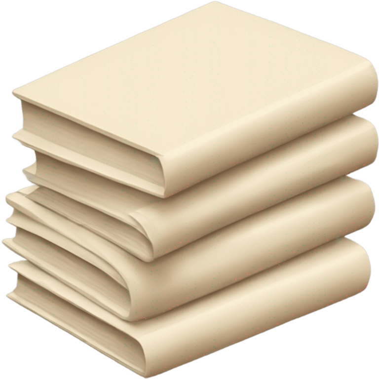 stack of beige books, aesthetics white pages emoji