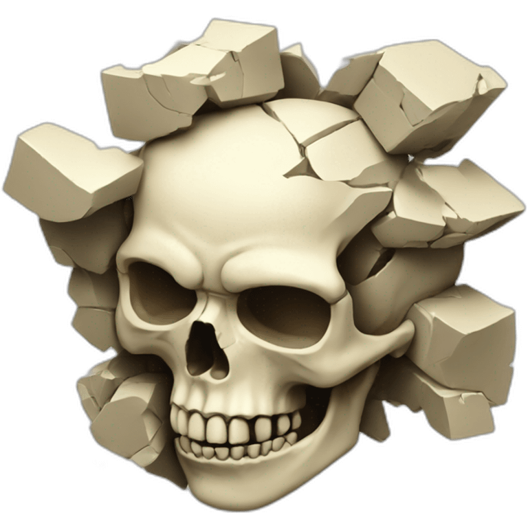 fragmented-skull emoji