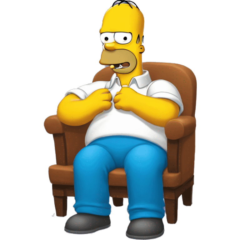 Homero Simpson pensando emoji