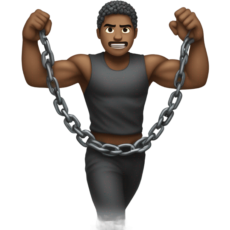 Breaking away from a chains emoji