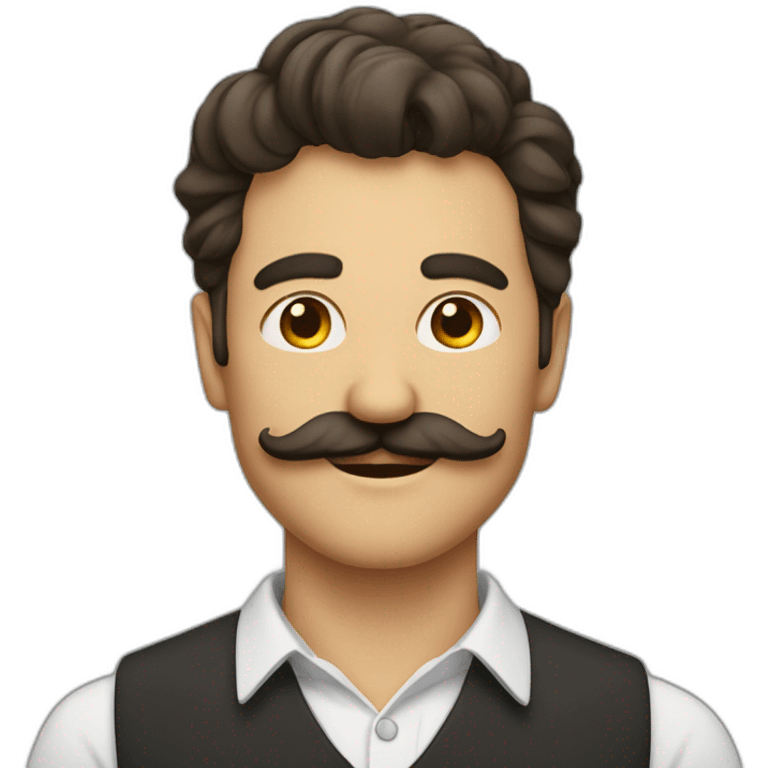 Homme avec une petite moustache  emoji