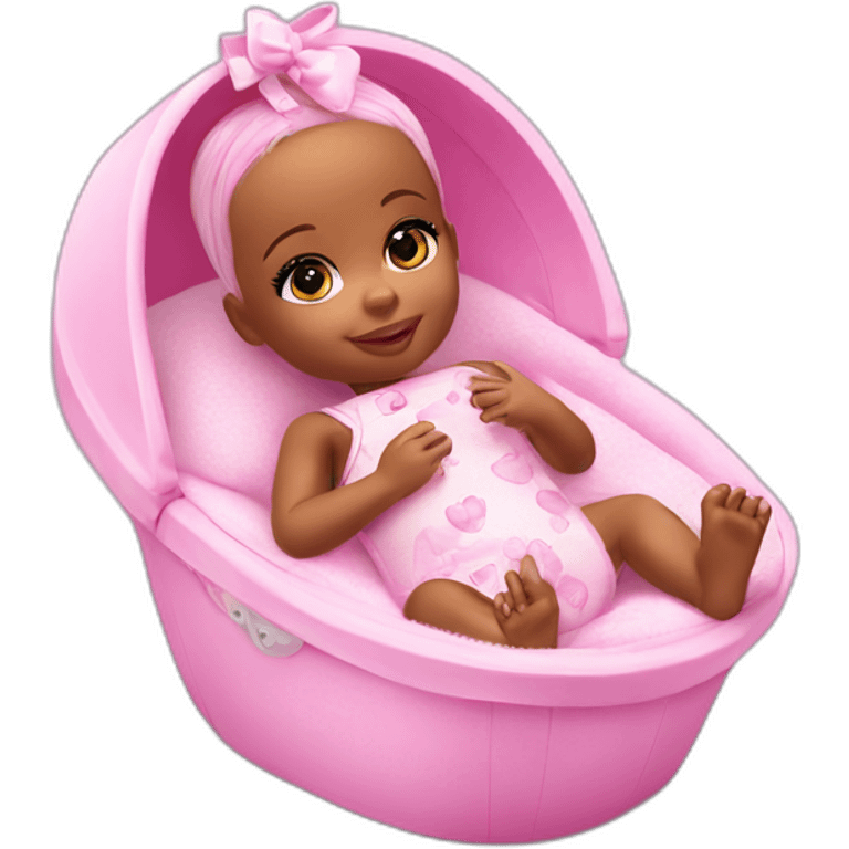 Newborn barbie photo session emoji