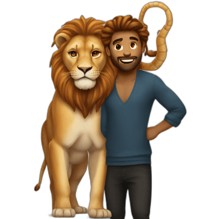 Leo and Scorpio animals emoji