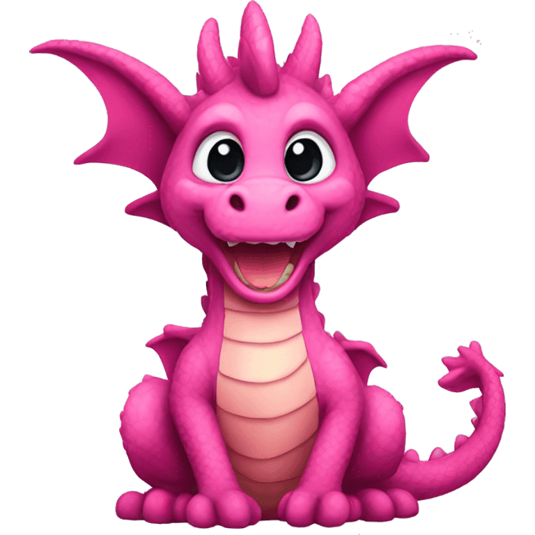 a pink fluffy dragon emoji