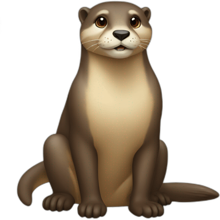 Loutre sur lion emoji