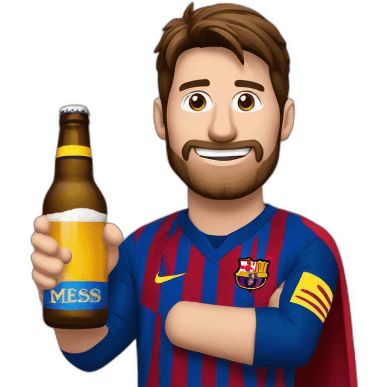 Lyonel messi qui boit une biere emoji