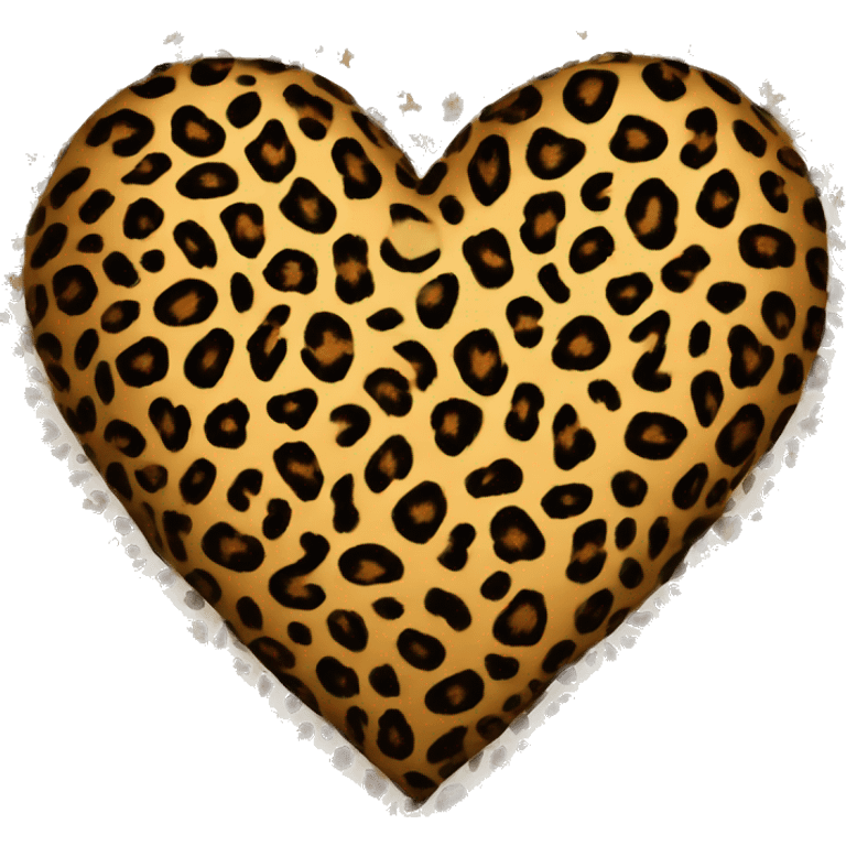 Leopard print heart emoji