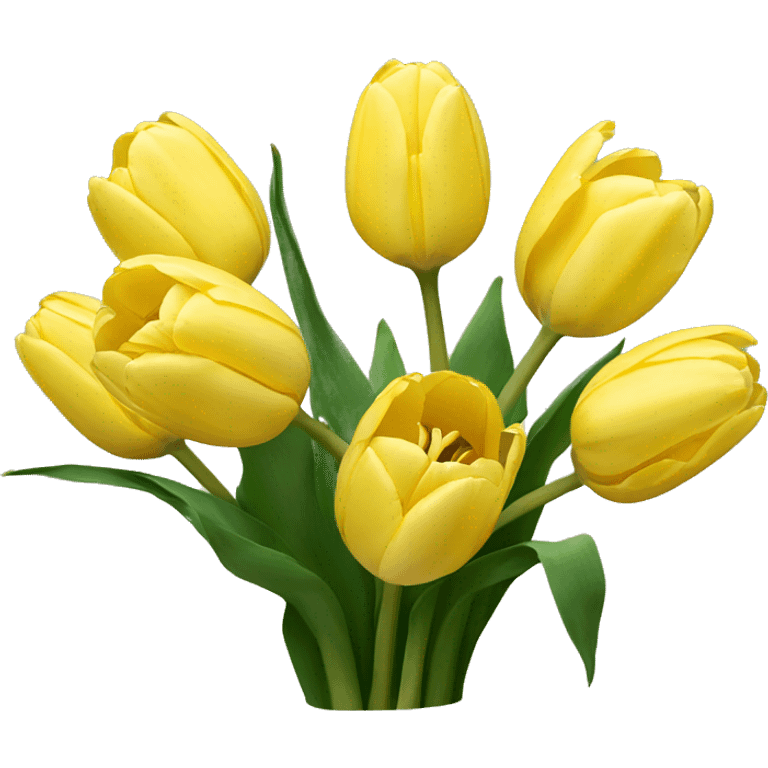 Bouquet of light yellow tulips emoji