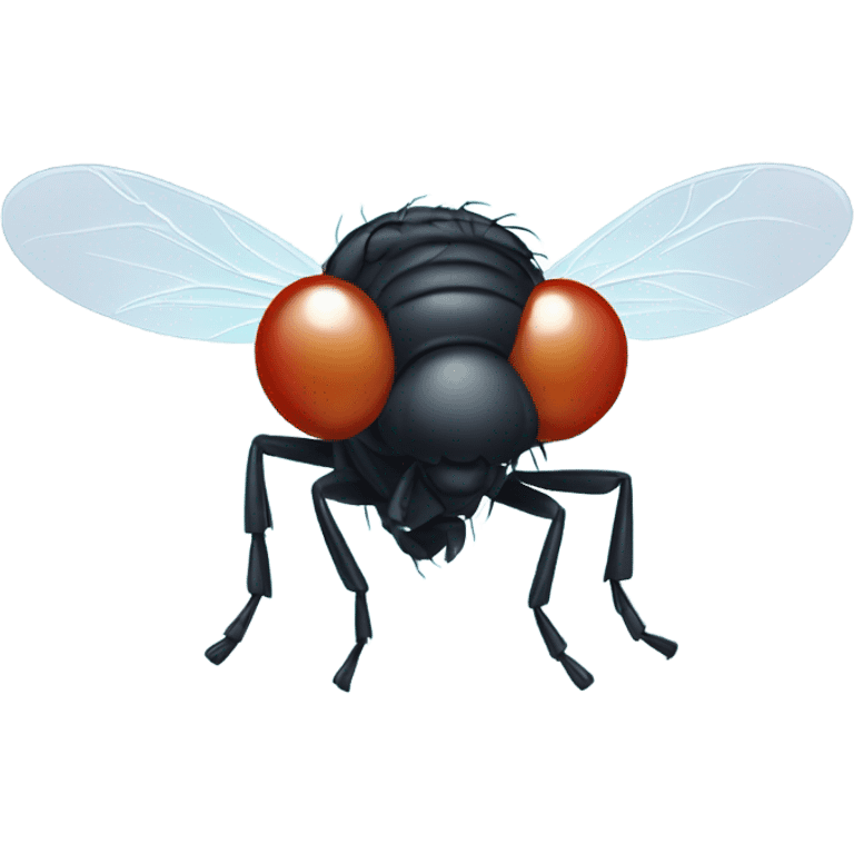 A fly with a mic, like a podcaster emoji