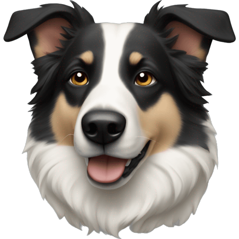 White and black shepherd dog emoji