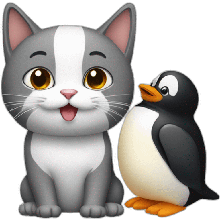 cat with penguin emoji