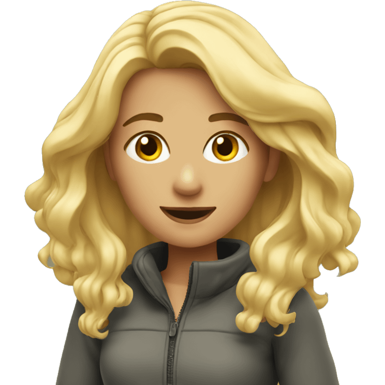 blonde girl in outdoor scene emoji