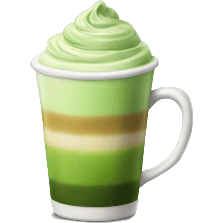 Realistic matcha latte  emoji