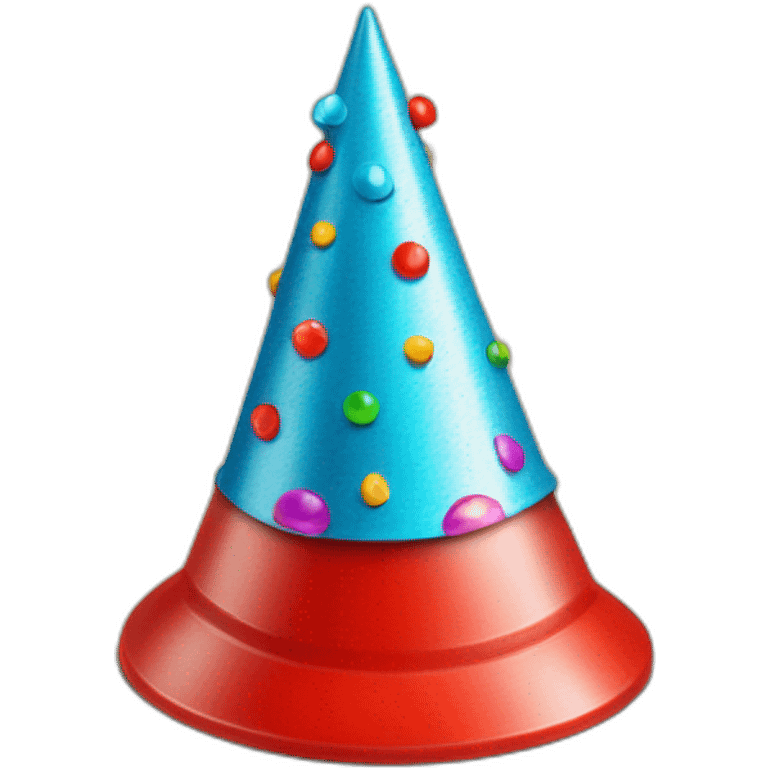 red thumbtack with party hat emoji