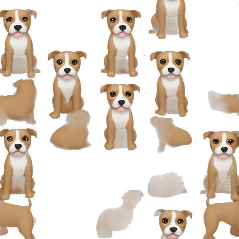 Walnut color pit bull dog no pattern  emoji