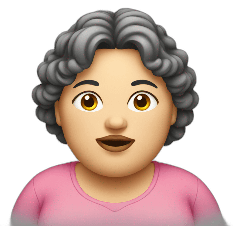 fat woman emoji