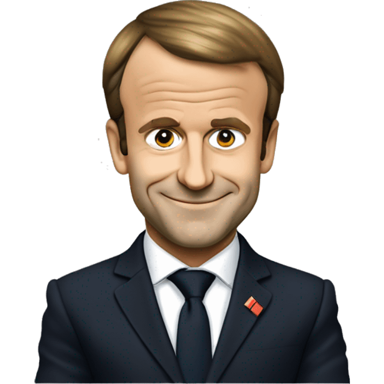 Emmanuel Macron dans la seune emoji