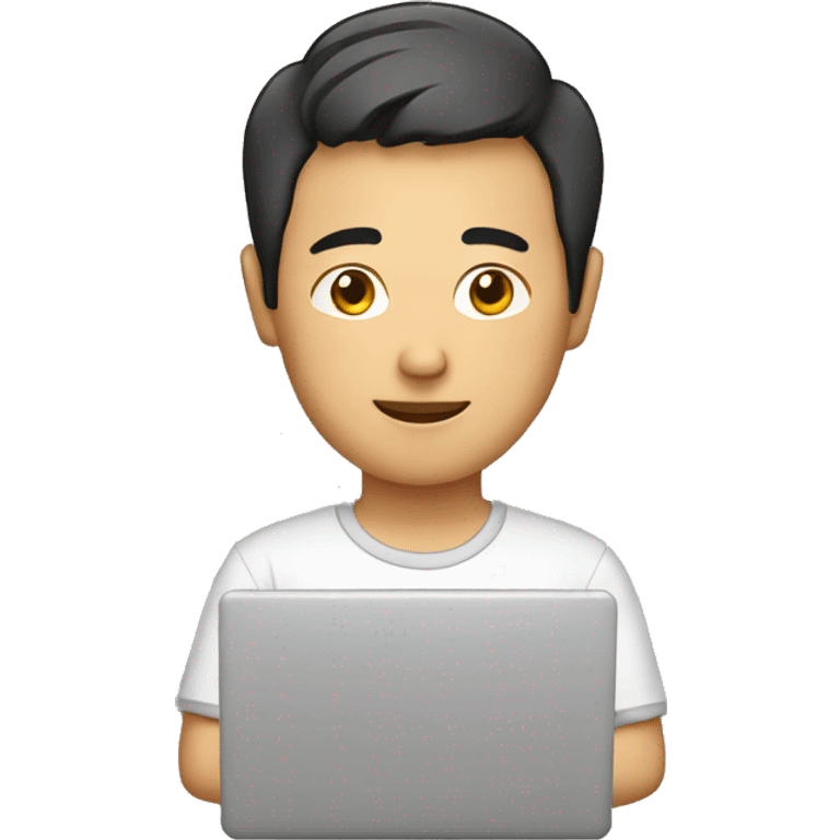 asian man with a laptop emoji