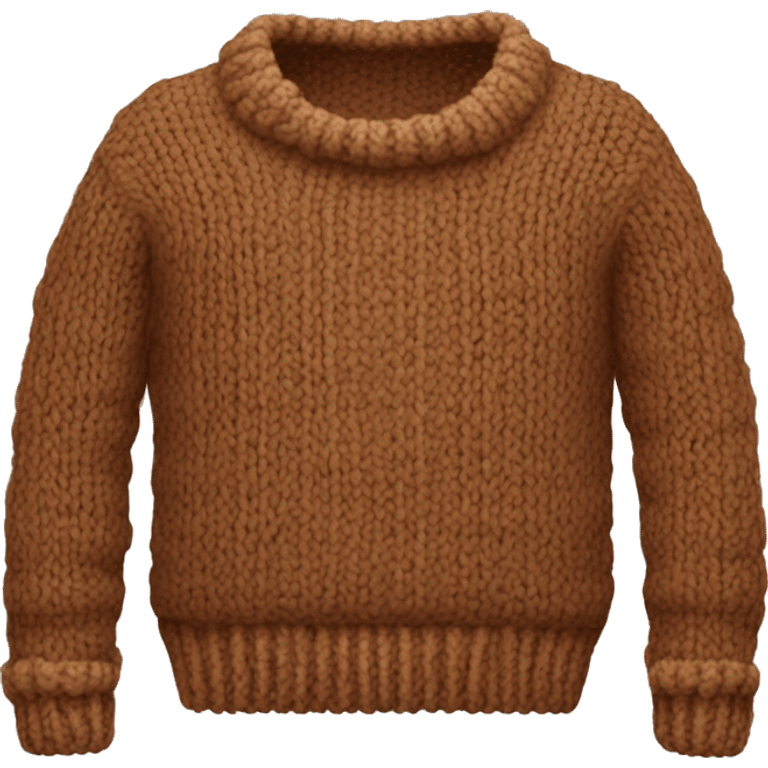 Knitted brown sweater  emoji