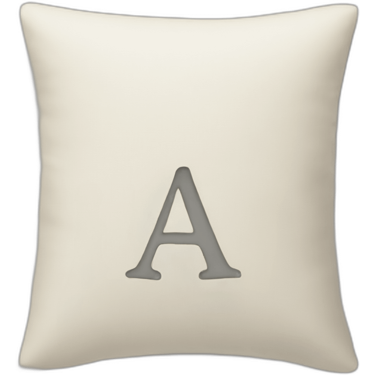 pillow with letters emoji