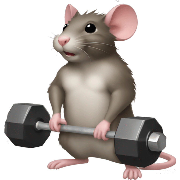 Dumbbell rat emoji