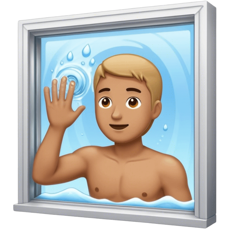 guy washing wndos emoji