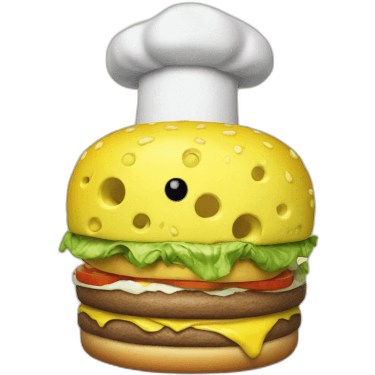 spongebob cooking burger emoji