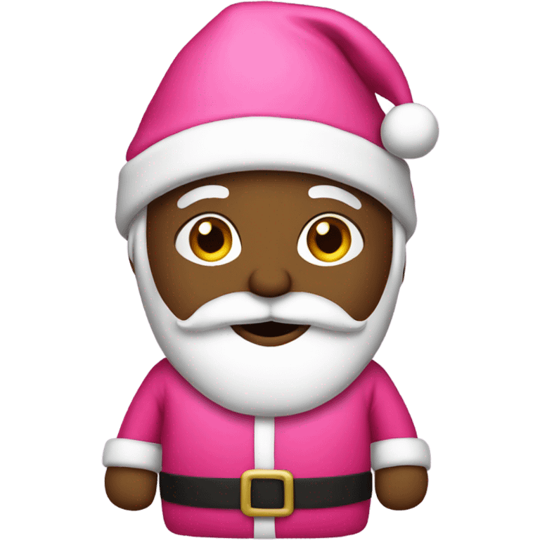 santa with a pink outfit emoji