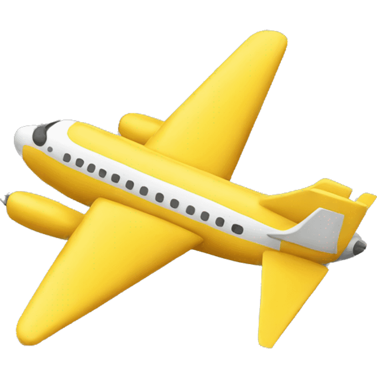 A yellow airplane aside emoji