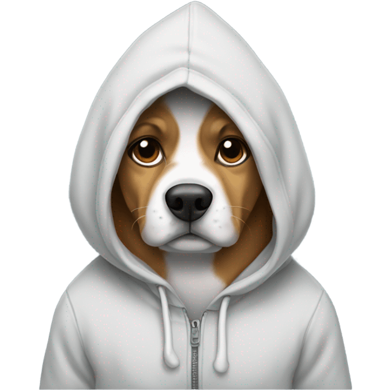 Dog wearing hoodie  emoji