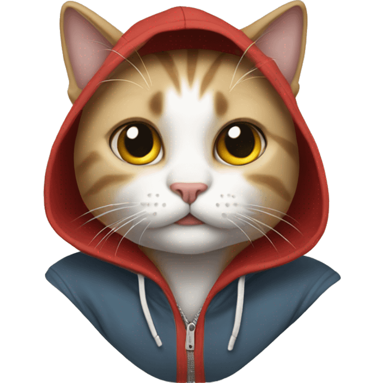 cat wearing a hoodie emoji