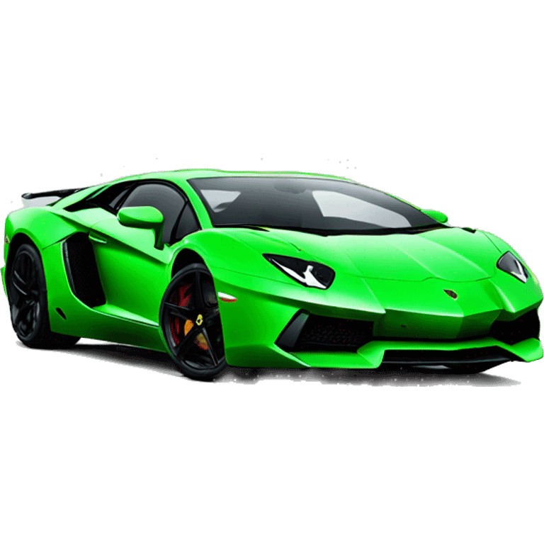 Green Lamborghini Aventador  emoji