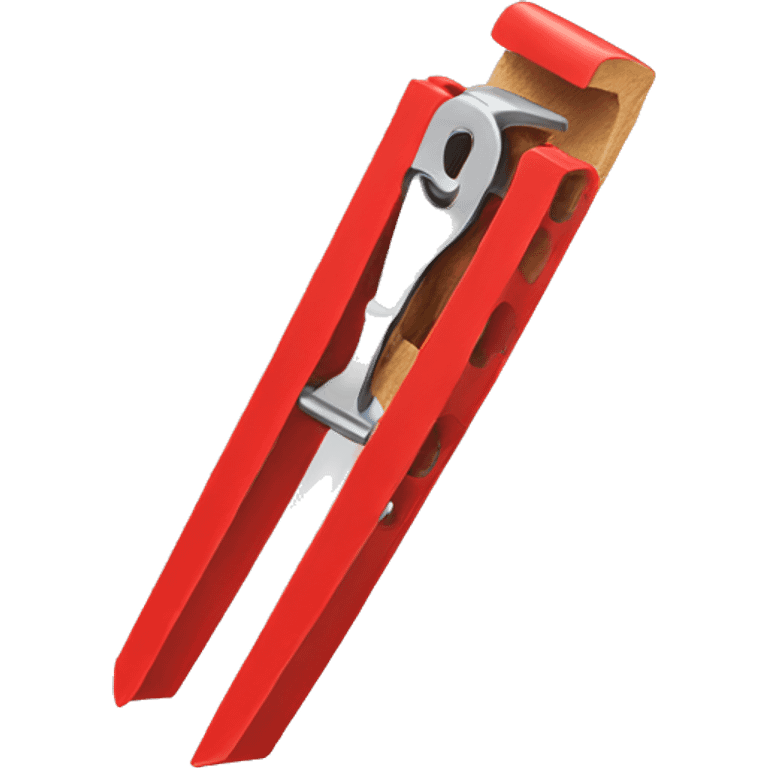 Realistic red clothespin emoji