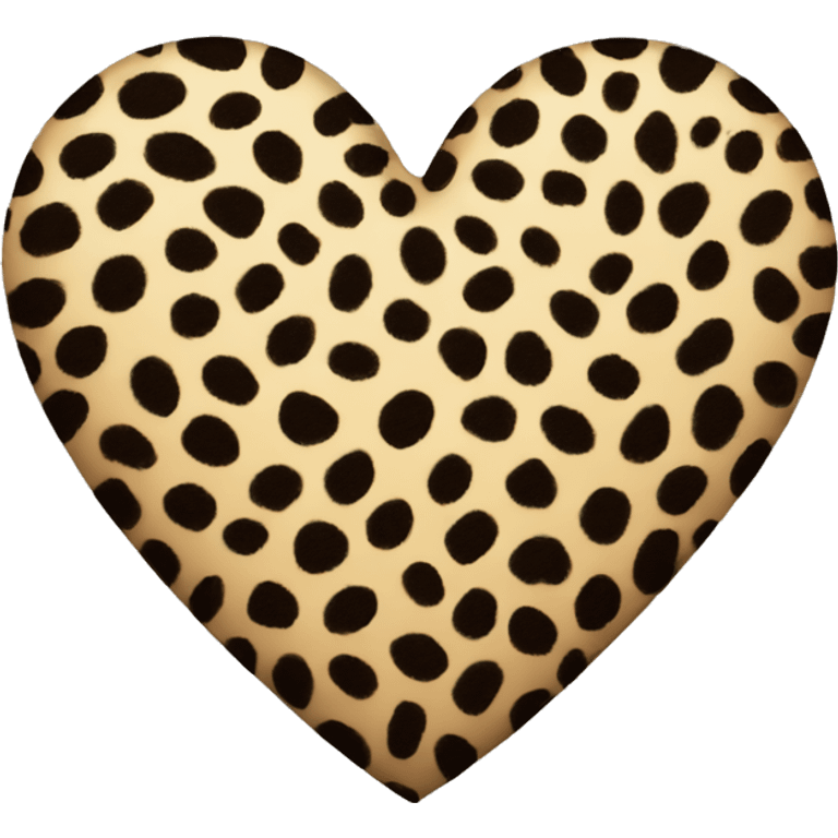 leopard print heart emoji